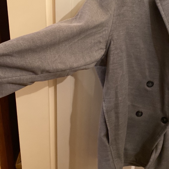 Free People Hannah oversized pea coat grey size large nwot - Picture 7 of 15